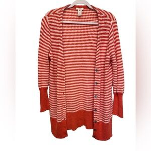 Sundance Lambswool Blend Button Front Striped
Cardigan Size Large